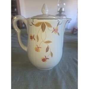 Vintage Hall Superior Quality Kitchenware Autumn Leaf Coffee Pot with Lid